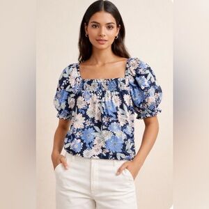 J. Crew Floral Off-Shoulder Top